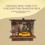 AR014 Vintage New York City Checker Taxi Shadow Box 